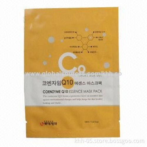 Mask Packaging Bag with Heat Cut Sealed Style, Made of OPP/VMCPP/CPP Materials